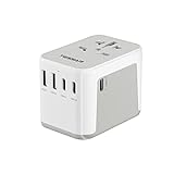 TESSAN Reiseadapter Weltweit, Universal Reiseadapter mit 2 USB und 3 USB C, Internationaler Steckdosenadapter, Reisestecker Adapter Weltweit für Deutschland USA England Australien, Travel Adapter