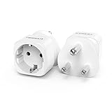 TESSAN 2 Pack Reiseadapter Südafrika, Reisestecker Typ M, EU zu Südafrika Stromadapter, Adapter Südafrika Steckdose, Steckdosenadapter, Travel Adapter für Südafrika, Namibia, Lesotho, Bhutan, Mosambik