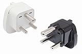 Reiseadapter Set 2X Reisestecker TYP M + D mit Schutzkontakt für Südafrika, Indien, Nepal, Sri Lanka u.v.m. | Langlebiger Netzstecker für Steckdosen im Ausland | Qualitativ hochwertiger Stromadapter