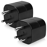 kwmobile 2X Reiseadapter Indien Typ-D - Schuko Reise Adapter zu Typ D Steckdose in z. B. Indien Nepal Sri Lanka - Stromadapter Urlaub schwarz