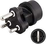 Hama Reiseadapter Südafrika Typ M (Adapter für Botswana, Namibia, Lesotho, Swasiland u.v.m.) Reisestecker schwarz